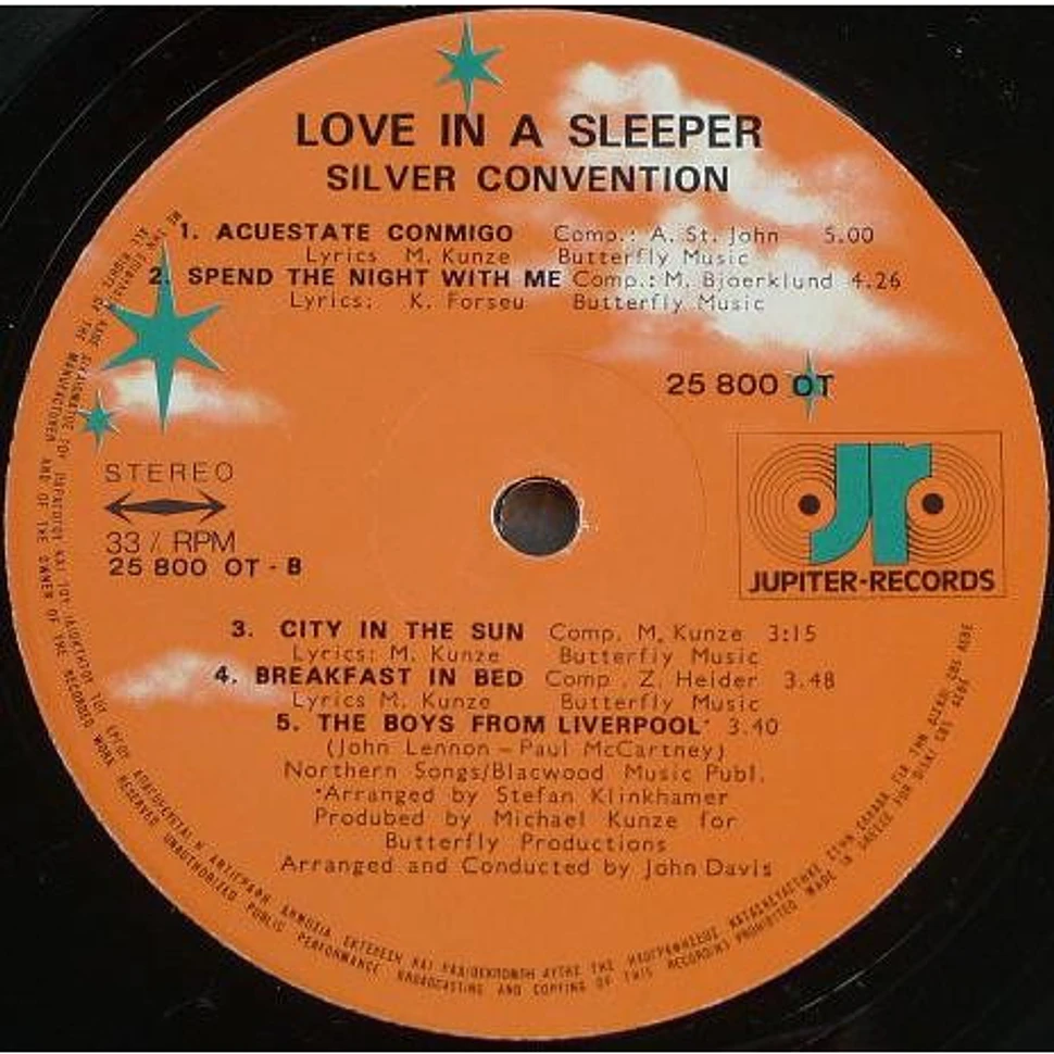 Silver Convention - Love In A Sleeper