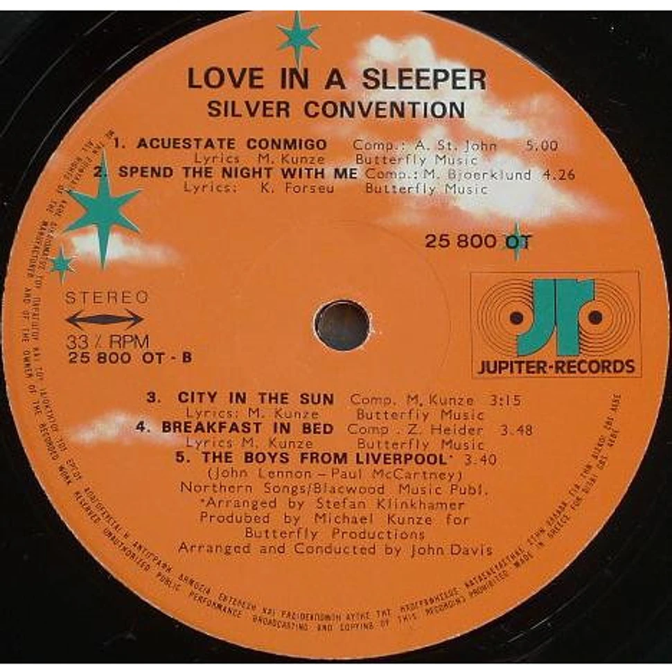 Silver Convention - Love In A Sleeper