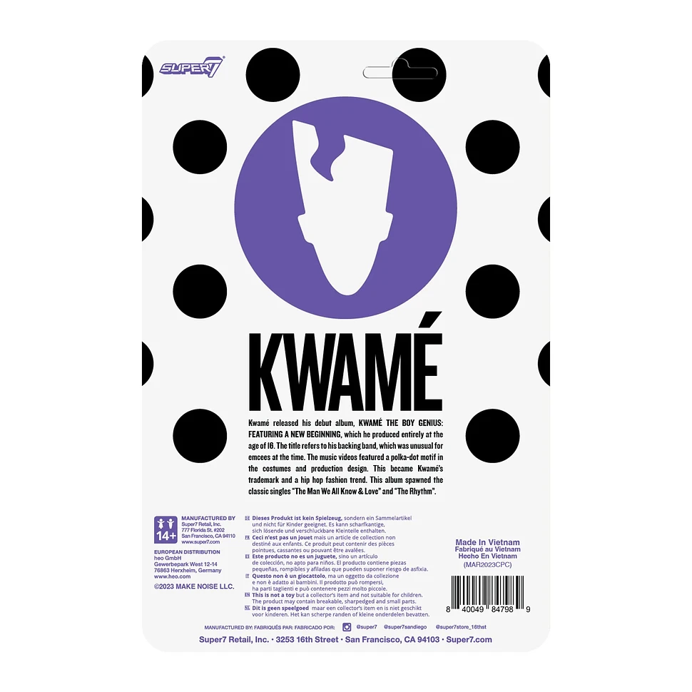 Kwamé - Kwamé (White/Black Polka Dot) - ReAction Figure