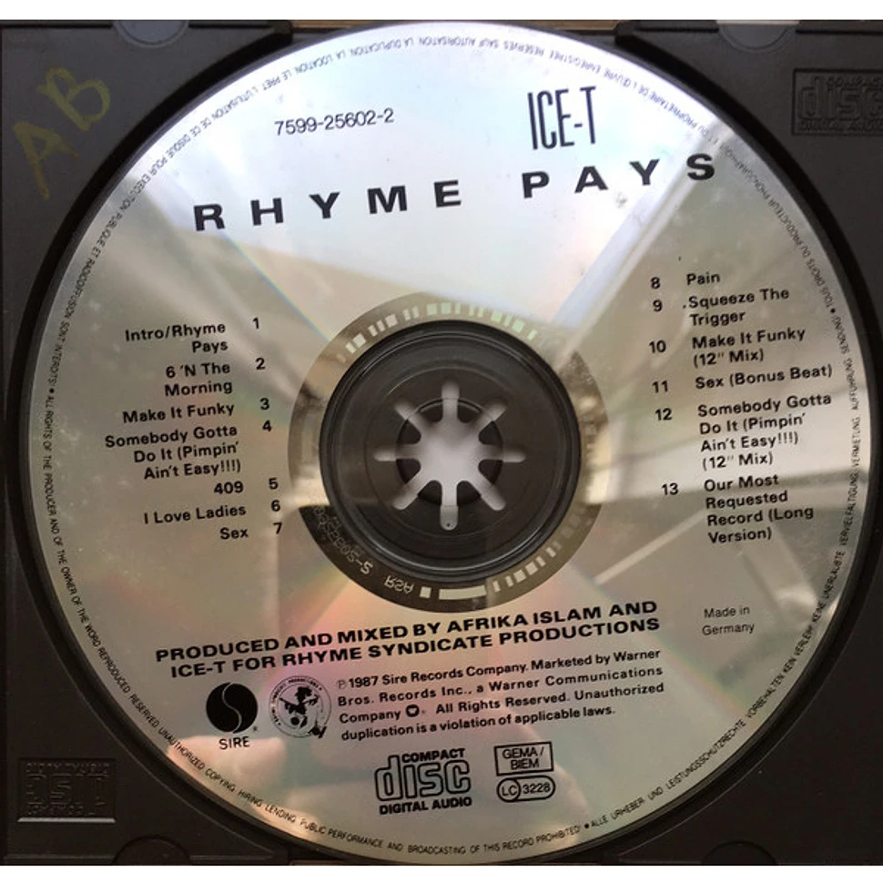 Ice-T - Rhyme Pays