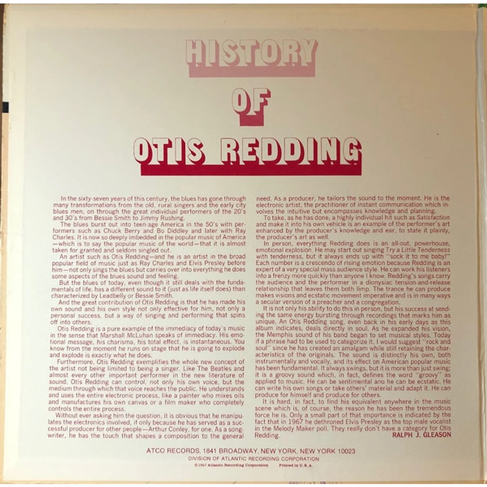 Otis Redding - History Of Otis Redding