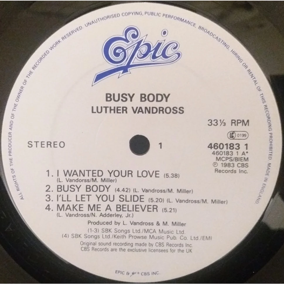 Luther Vandross - Busy Body