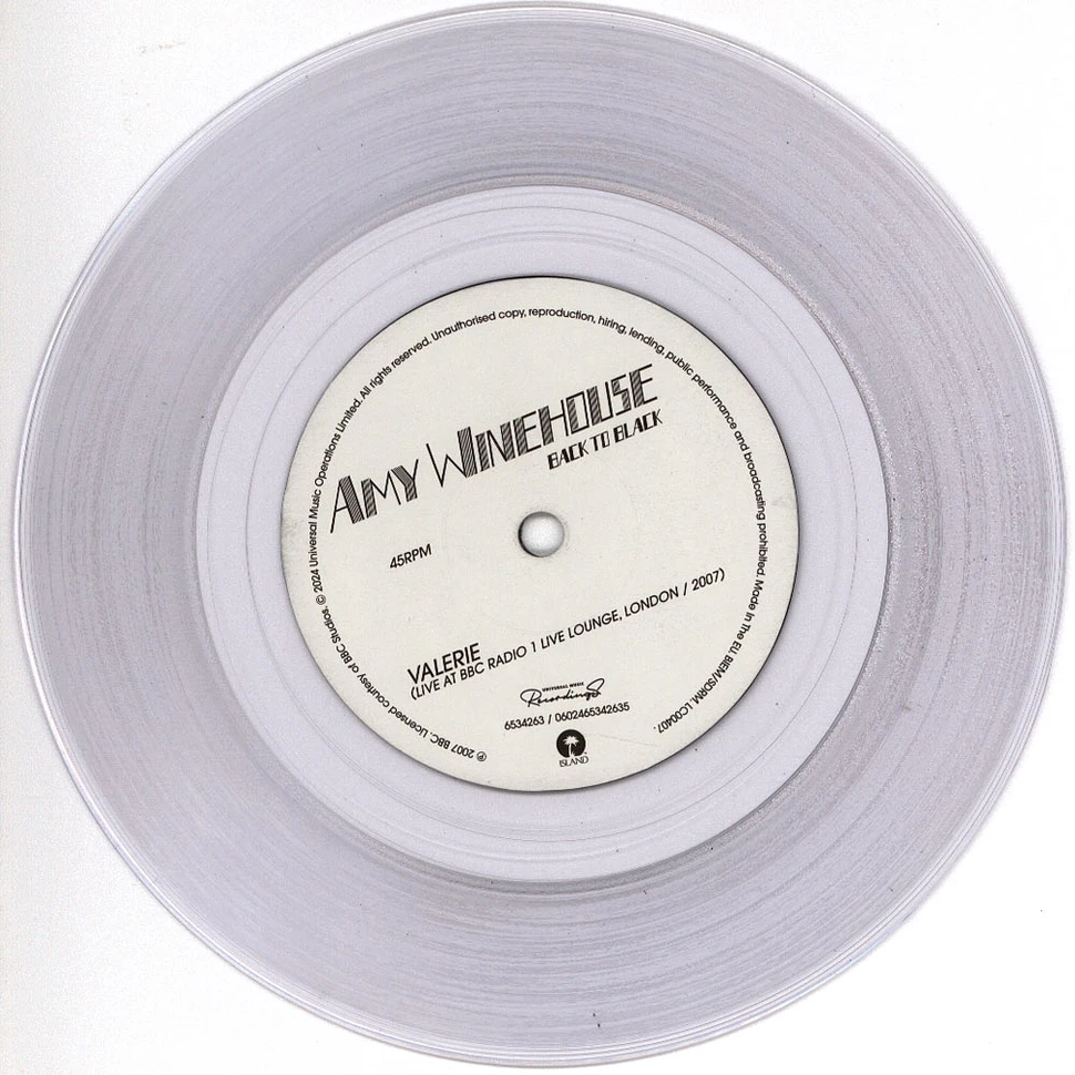 Amy Winehouse - Back To Black / Valerie Clear Vinyl Edition