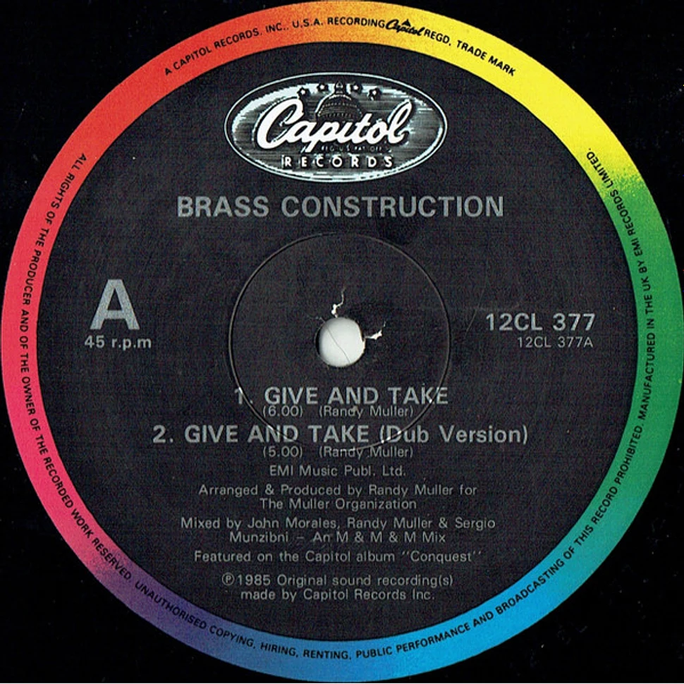 Brass Construction - Give And Take (Extended Re-Mix)