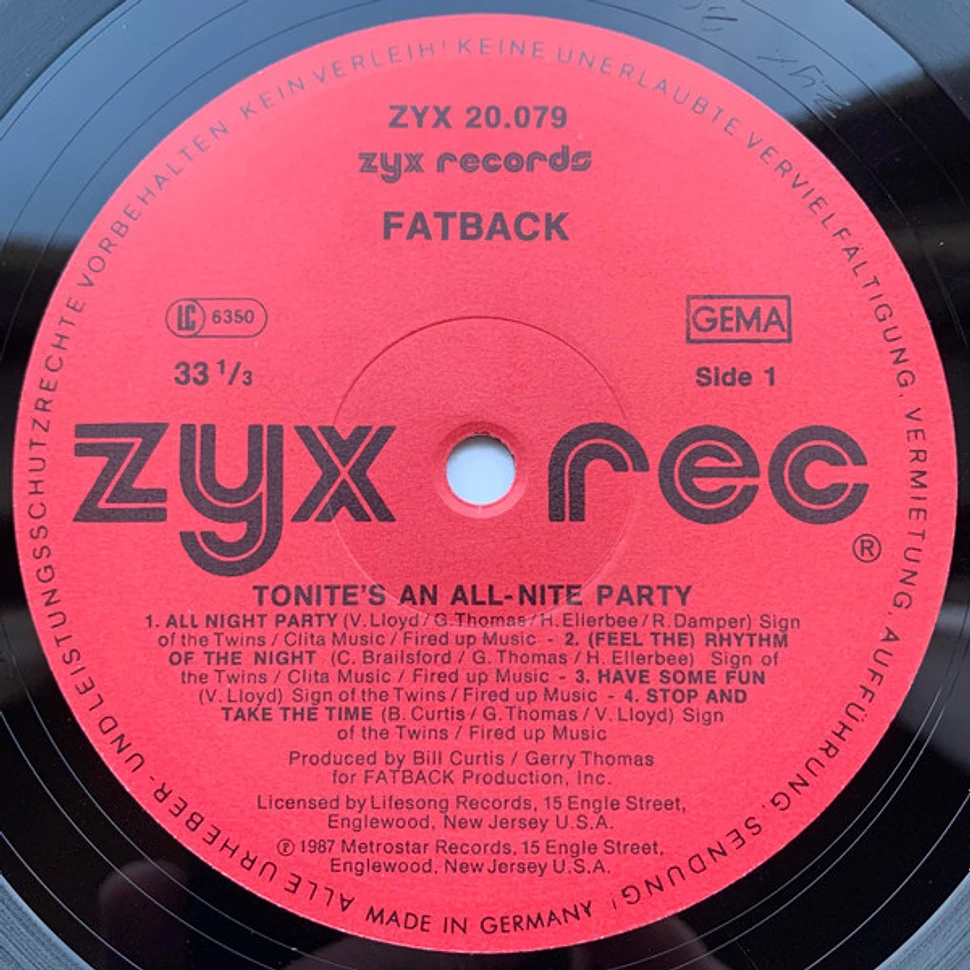 The Fatback Band - Tonite's An All-Nite Party