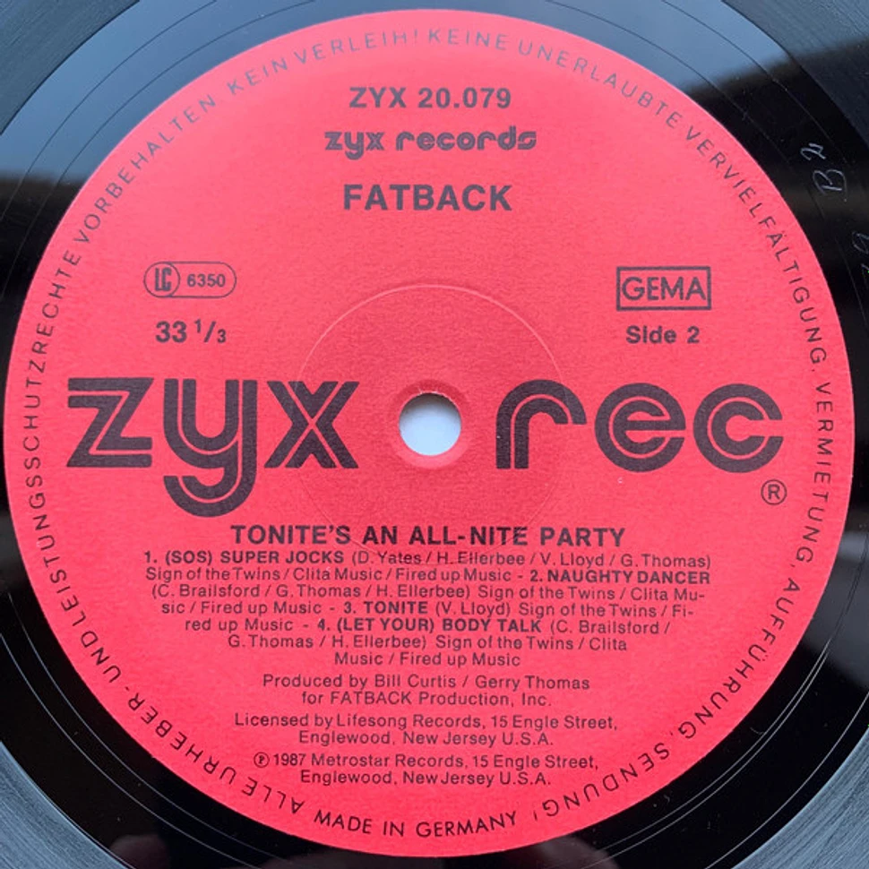 The Fatback Band - Tonite's An All-Nite Party