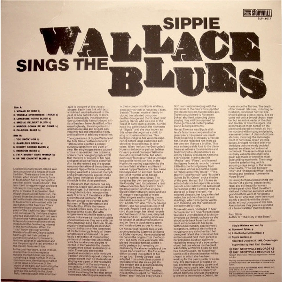 Sippie Wallace - Sings The Blues