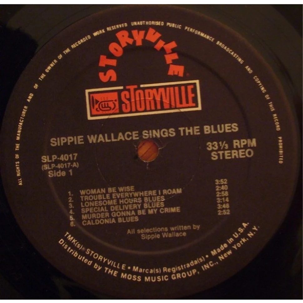 Sippie Wallace - Sings The Blues