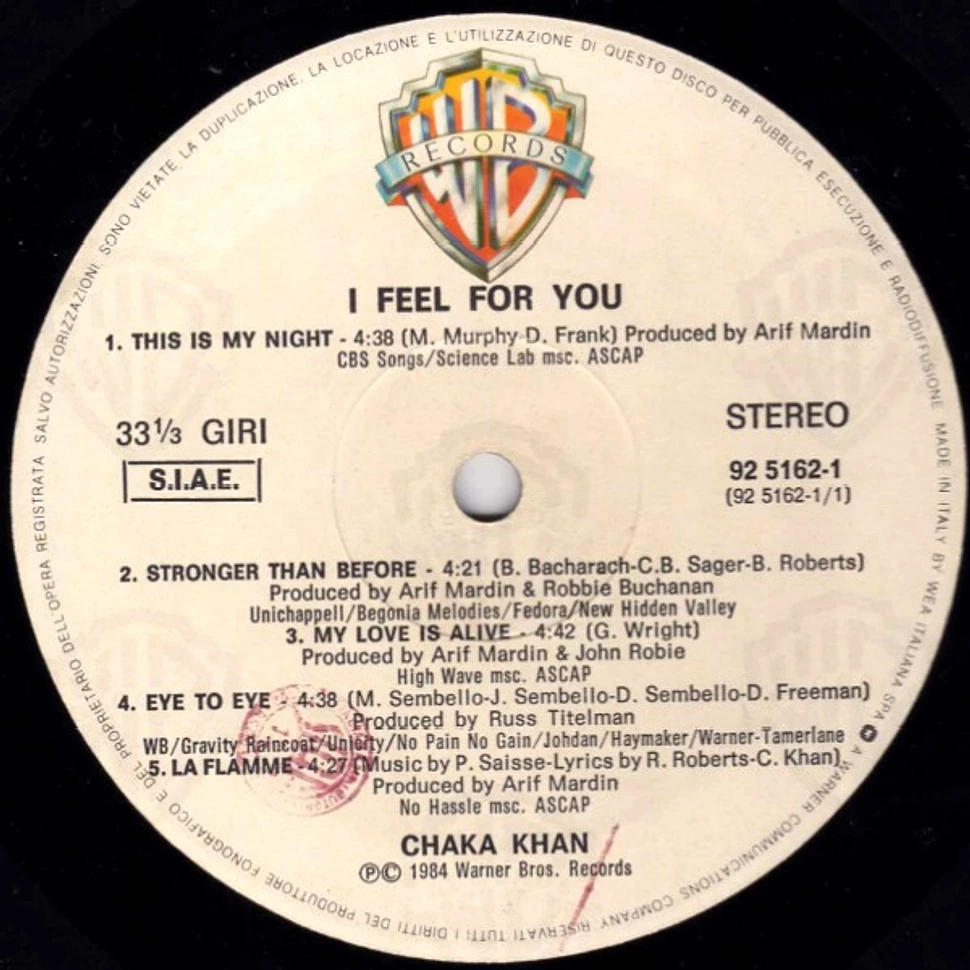 Chaka Khan - I Feel For You