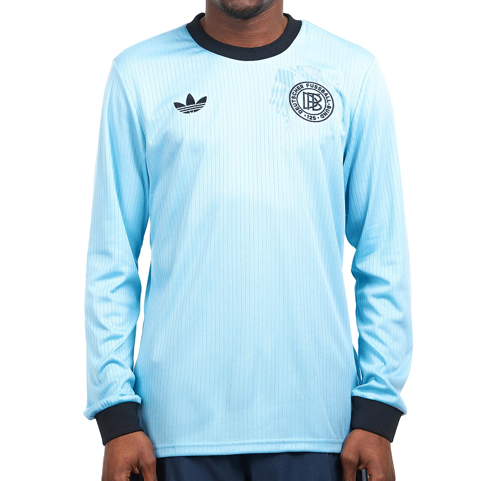 adidas - Germany 125 Anniversary Long Sleeve Jersey (Clear Blue / Black ...