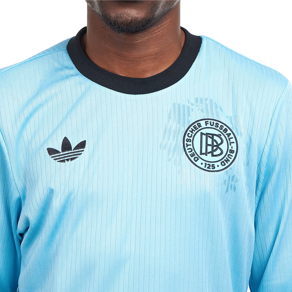 adidas - Germany 125 Anniversary Long Sleeve Jersey (Clear Blue / Black ...
