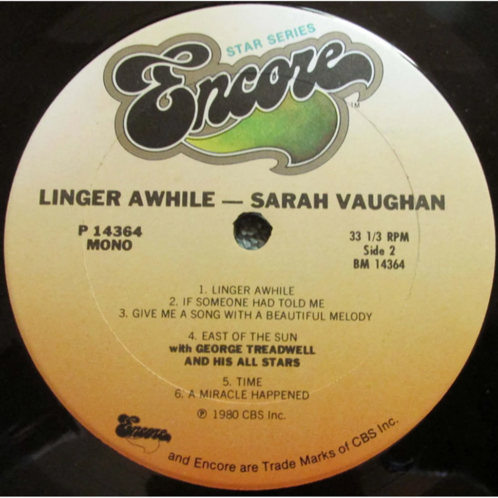 Sarah Vaughan - Linger Awhile