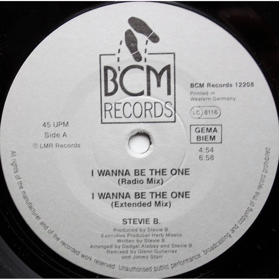 Stevie B - I Wanna Be The One