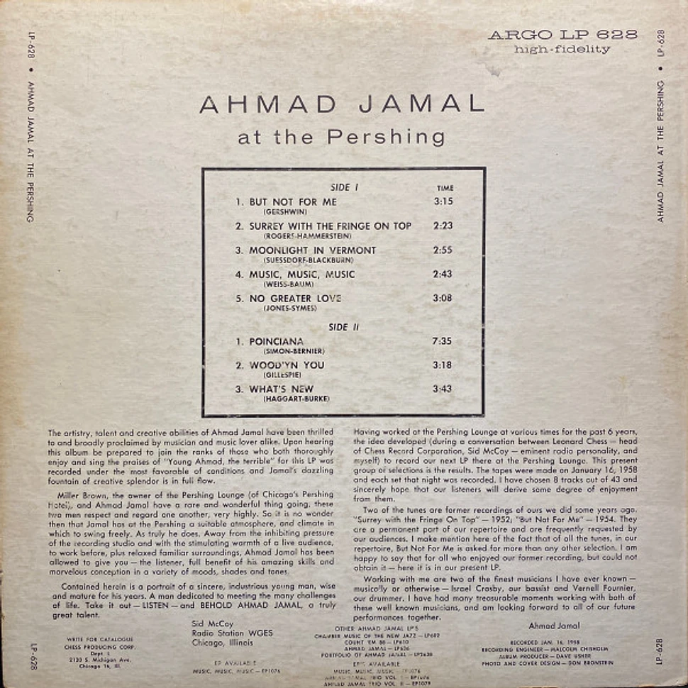 Ahmad Jamal Trio - Ahmad Jamal Trio At The Pershing (But Not For Me)