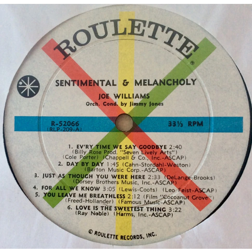 Joe Williams - Sentimental & Melancholy