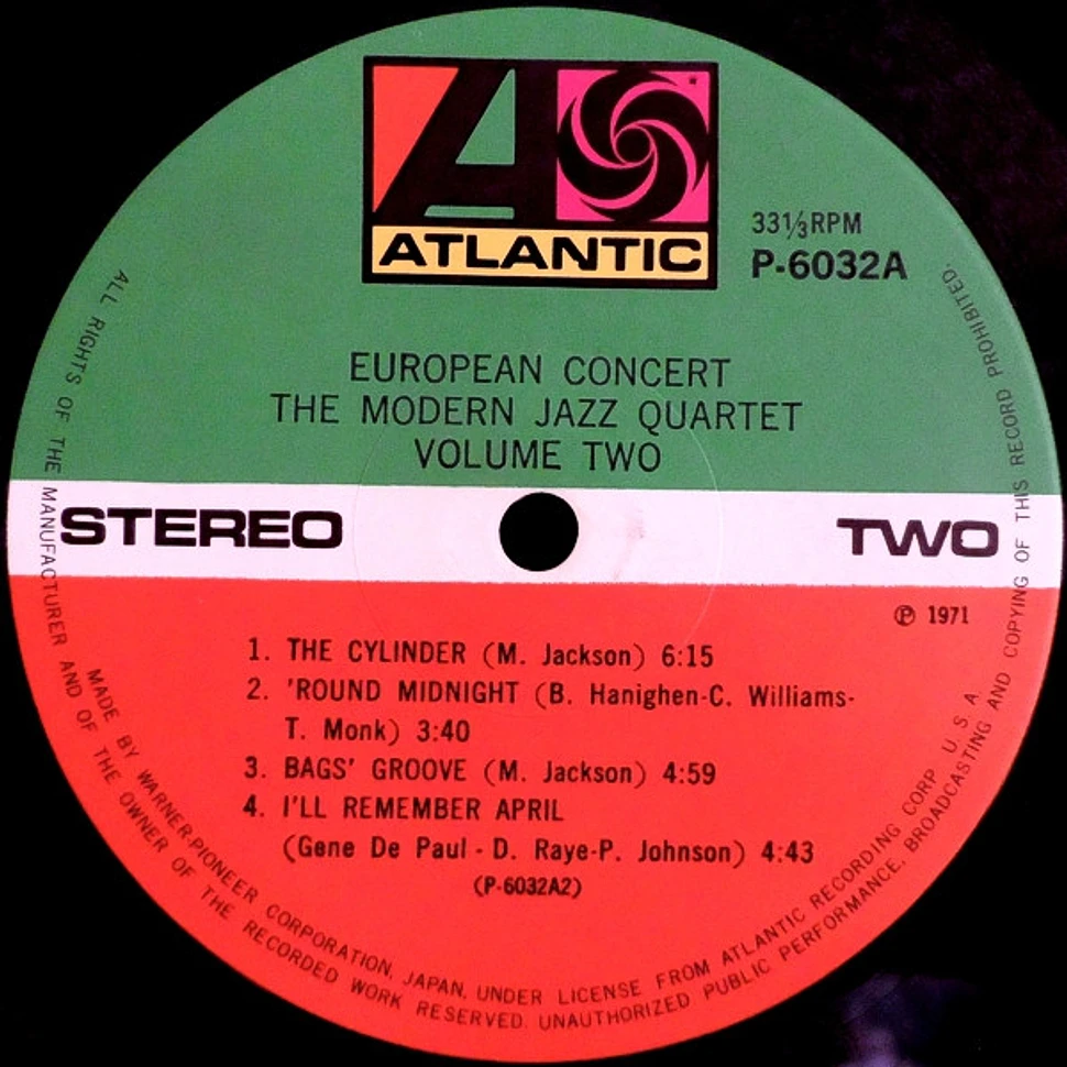 The Modern Jazz Quartet - European Concert: Volume Two