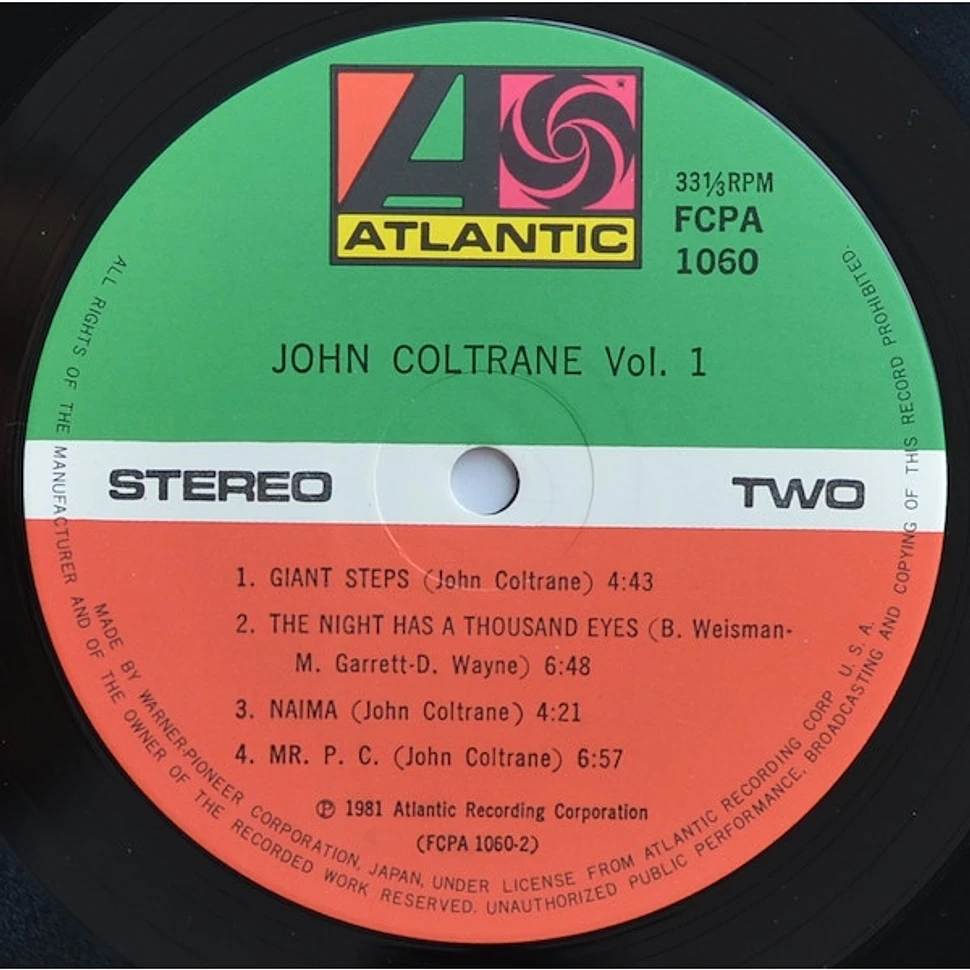 John Coltrane - John Coltrane Vol. 1