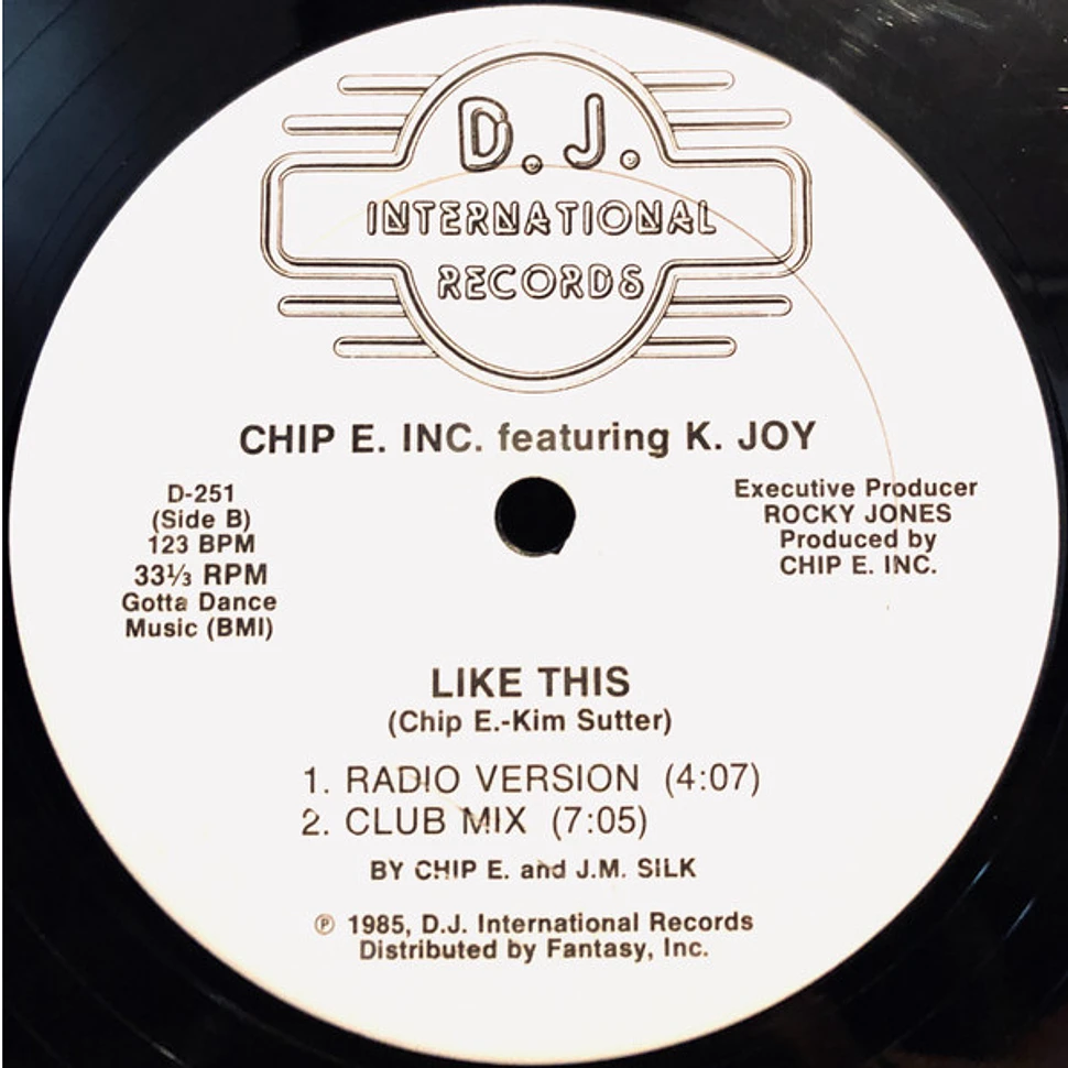 Chip E. Featuring K. Joy - Like This