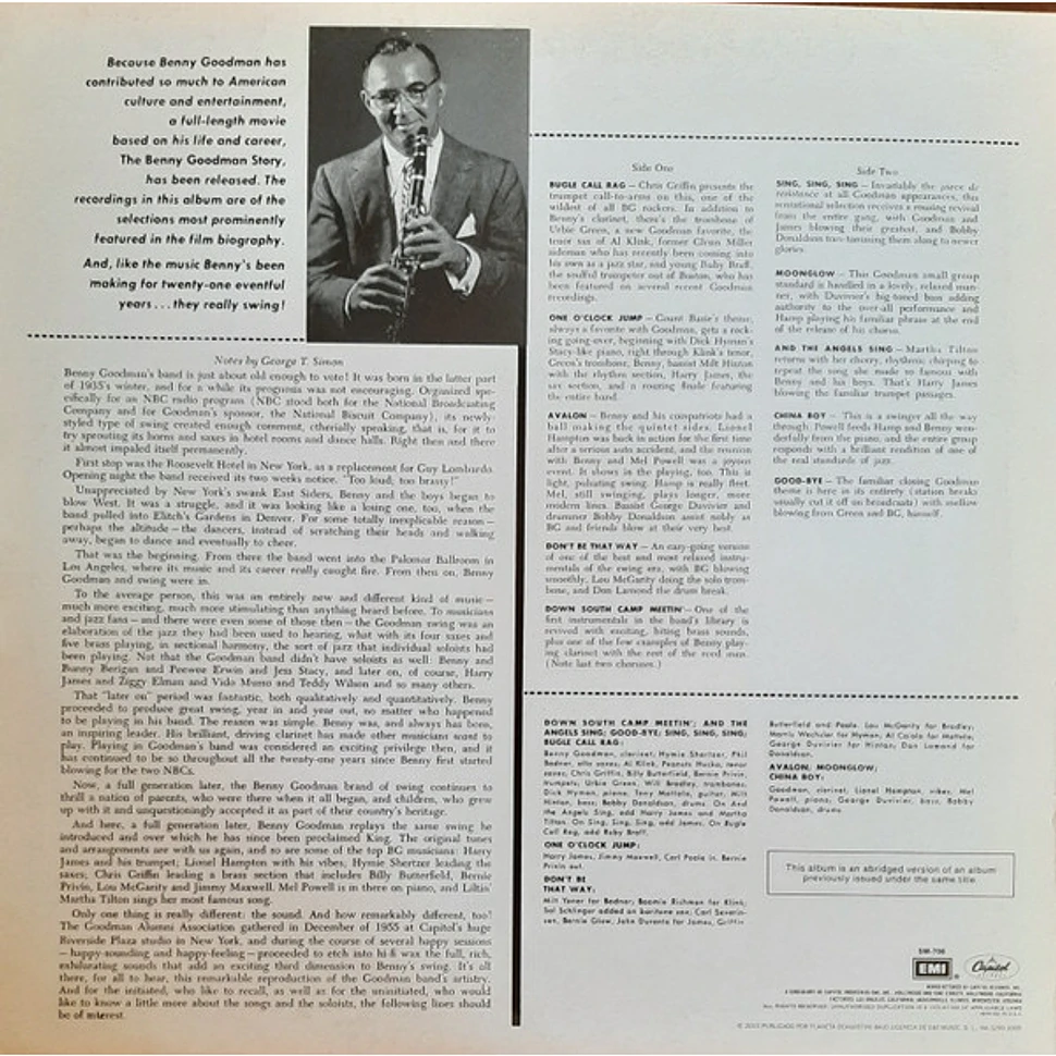 Benny Goodman With Harry James / Lionel Hampton / Martha Tilton - The Benny Goodman Story