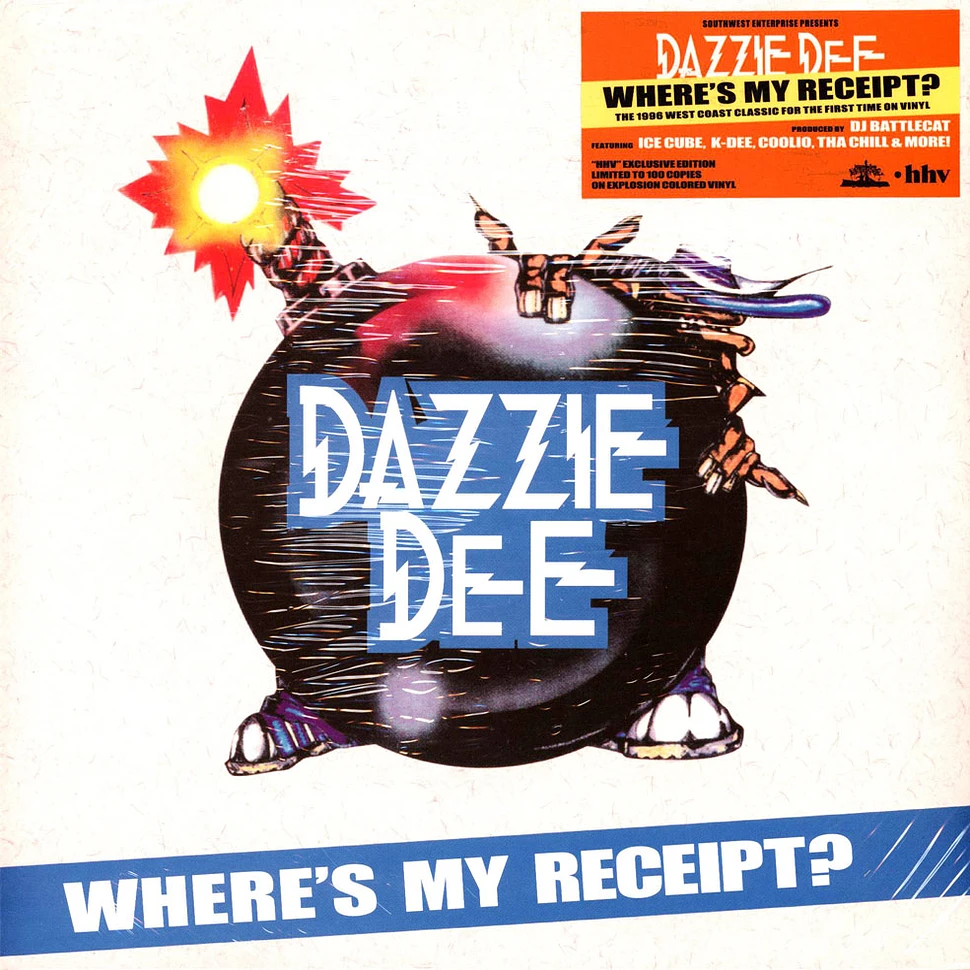 Dazzie Dee - Where's My Receipt HHV Exclusive Colored Vinyl Edition