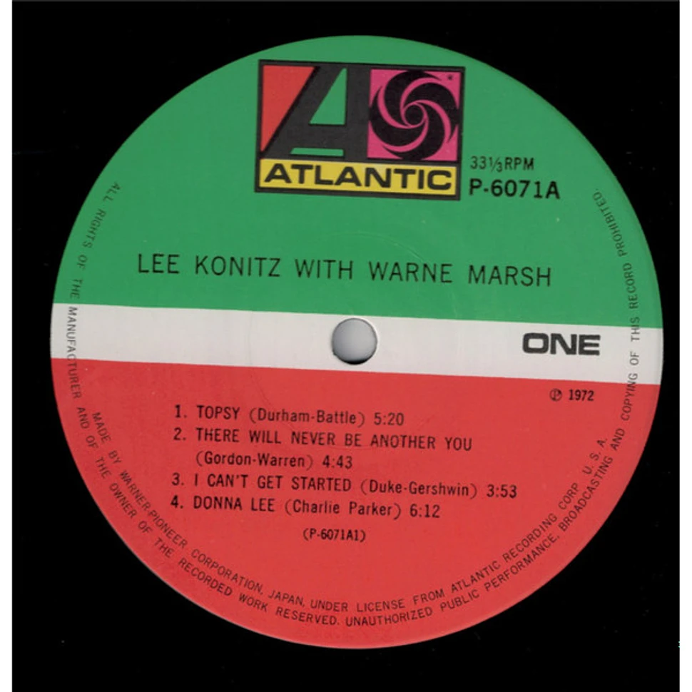 Lee Konitz & Warne Marsh - Lee Konitz With Warne Marsh