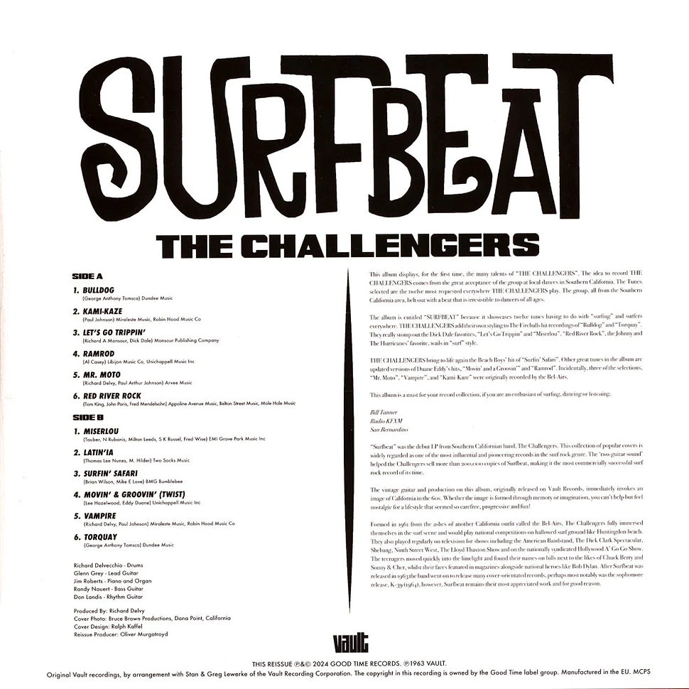 Challengers - Surfbeat Clear Orange Vinyl Edition