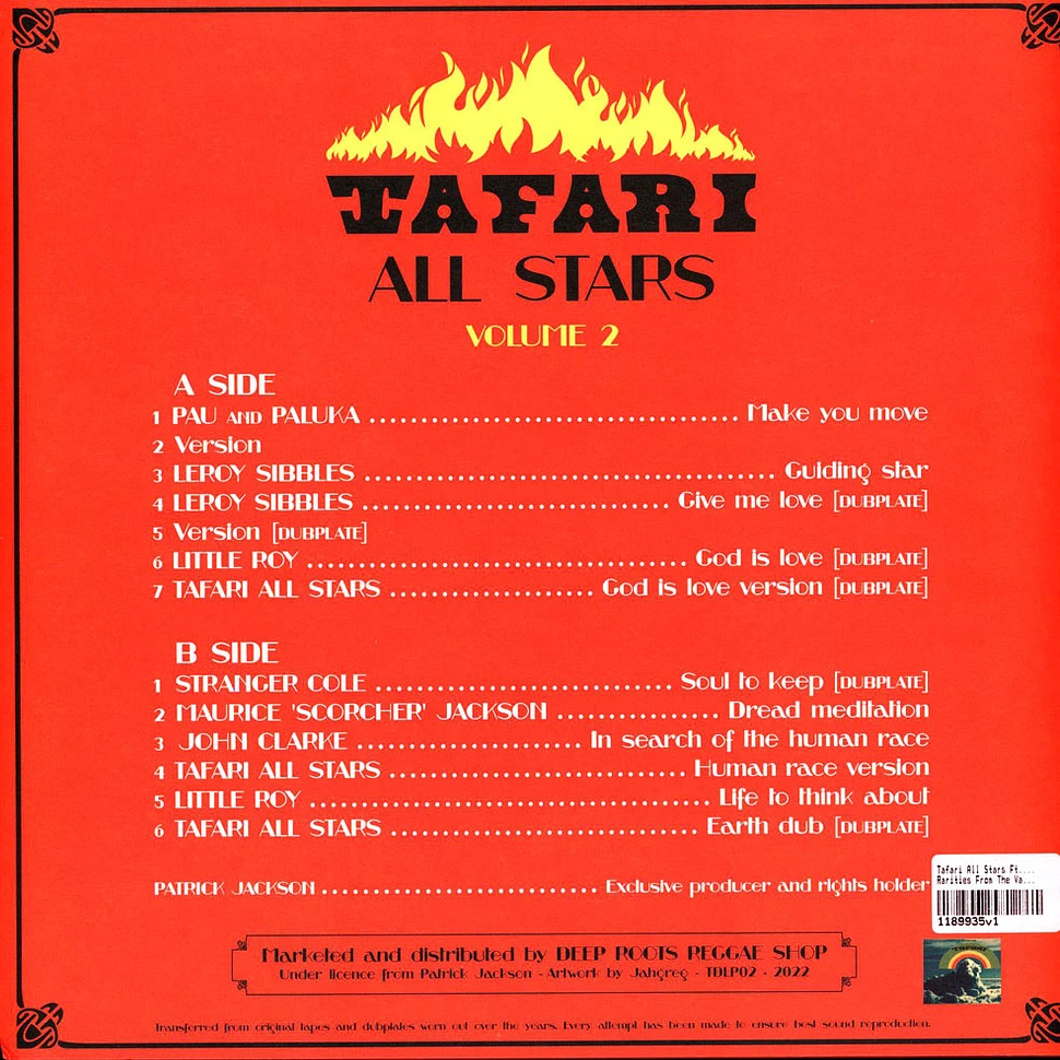 Tafari All Stars Ft. Leroy Sibbles, Little Roy, John Clarke, Etc - Rarities From The Vault Volume 2