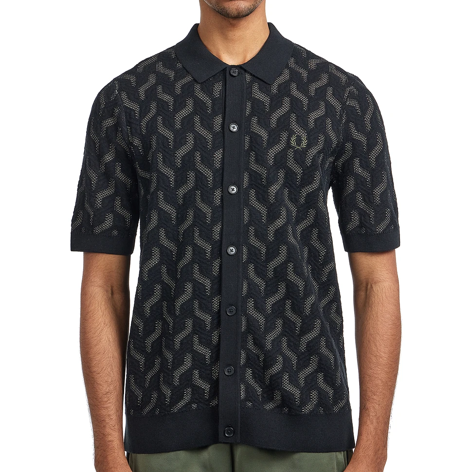 Fred Perry - Pointelle Cable Knitted Shirt