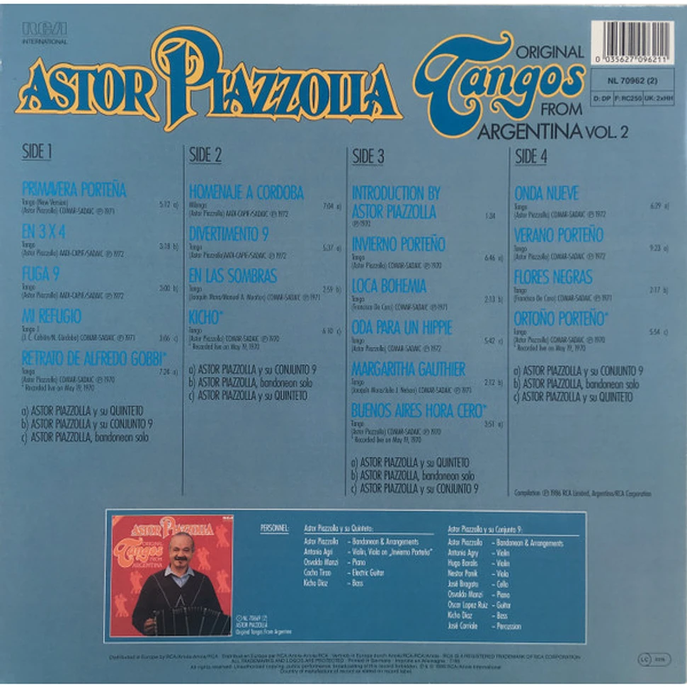 Astor Piazzolla - Original Tangos From Argentina Vol. 2