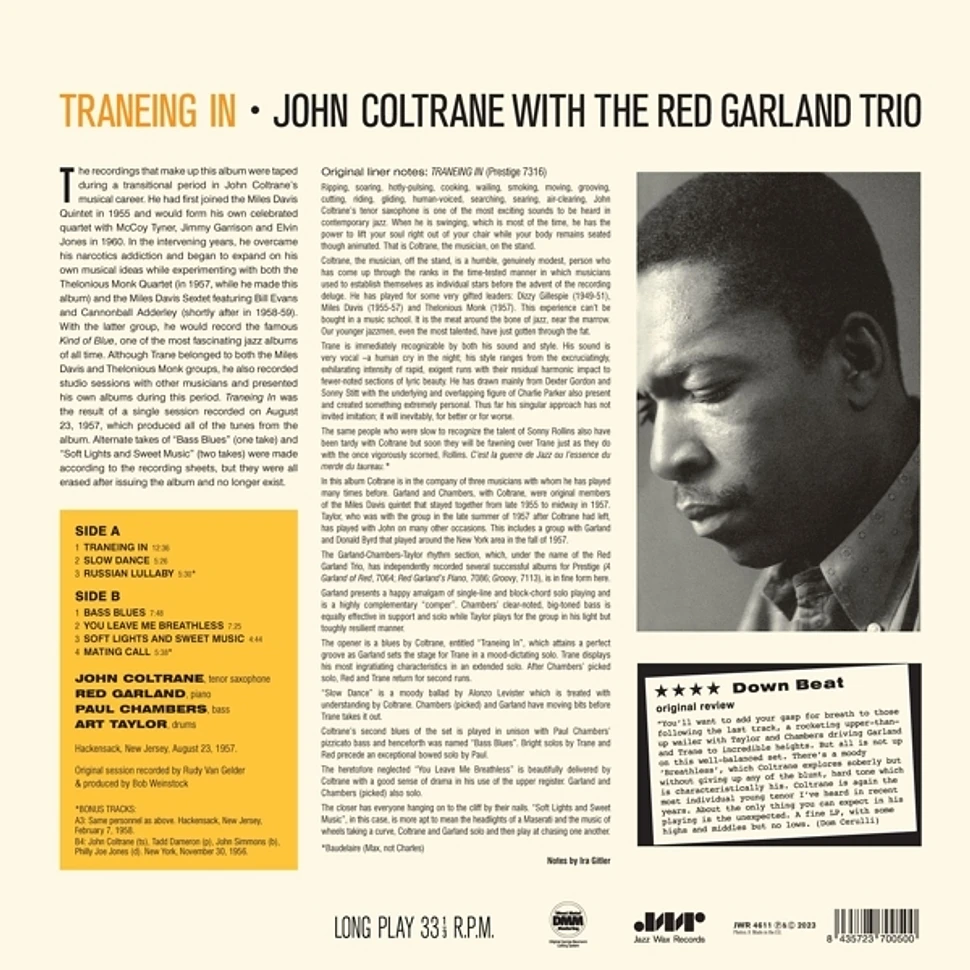 John Coltrane With Red Garland Trio - Traneing In