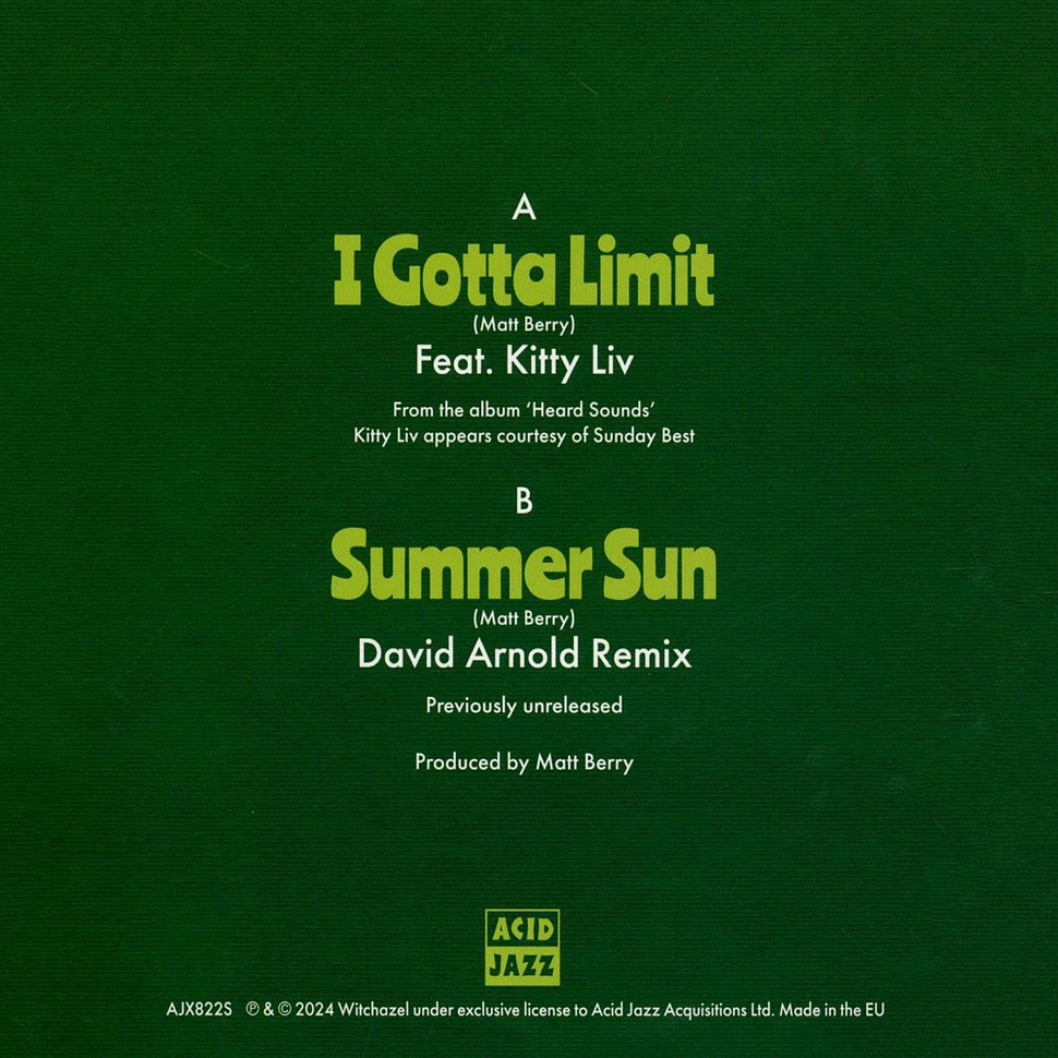 Matt Berry - I Gotta Limit Feat. Kitty Liv / Summer Sun David Arnold Remix