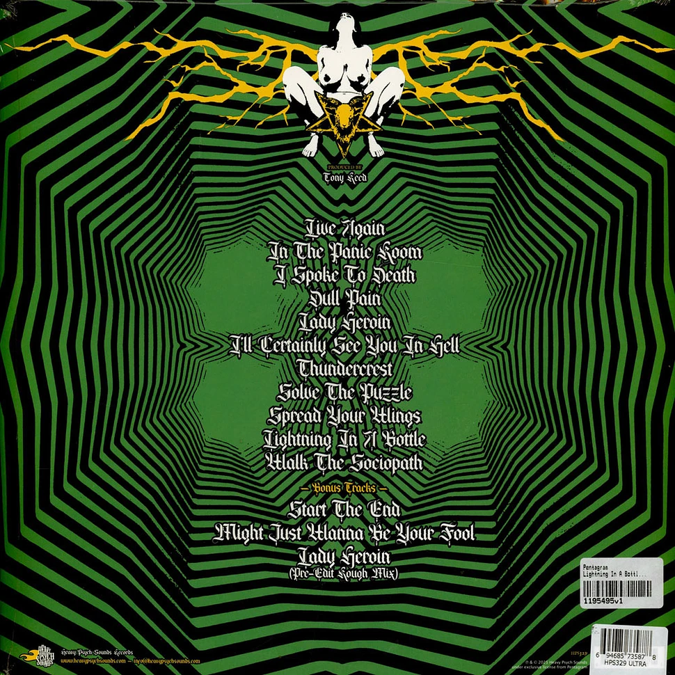 Pentagram - Lightning In A Bottle 2lp Deluxe Splattered Neon Green-Black-Yellow Vinyl Edition