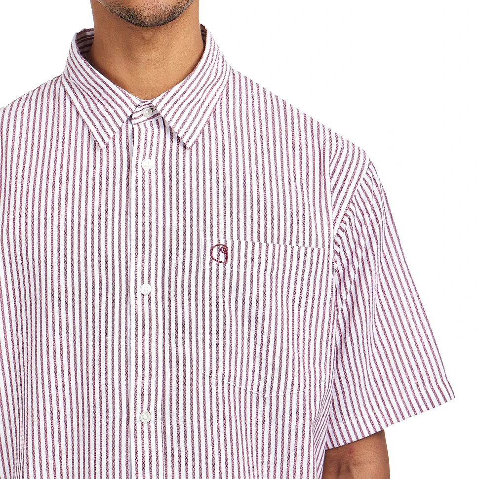 Carhartt WIP - S/S Phelps Shirt (Phelps Stripe / Mulberry) | HHV