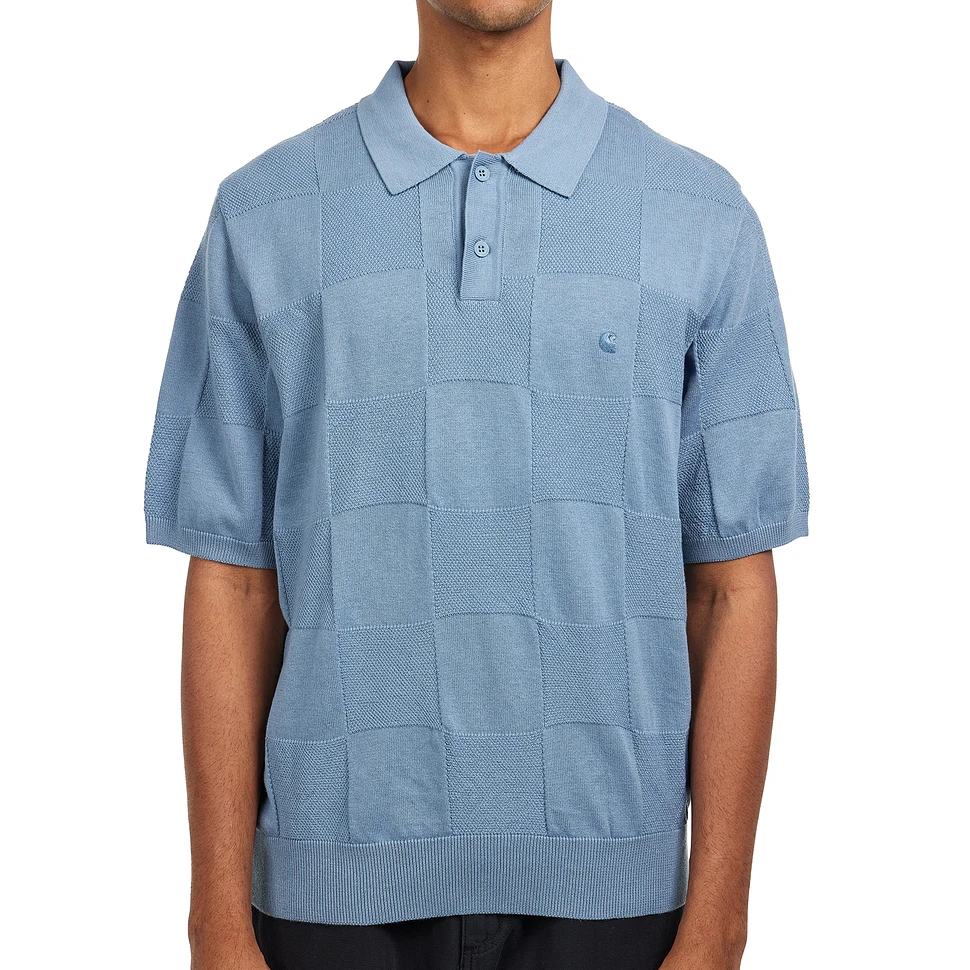 Carhartt WIP - S/S Checker Polo (Frosted Blue) | HHV