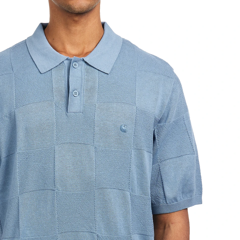 Carhartt WIP - S/S Checker Polo (Frosted Blue) | HHV
