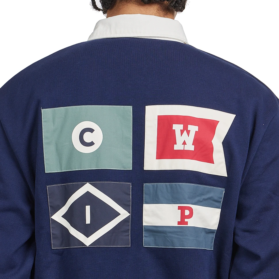 【carhartt】\"Flags Rugby\"ロゴ付ラグビースウェットシャツ/2色 Carhartt WIP Flags Rugby Sweatshirt, Space | Official Online