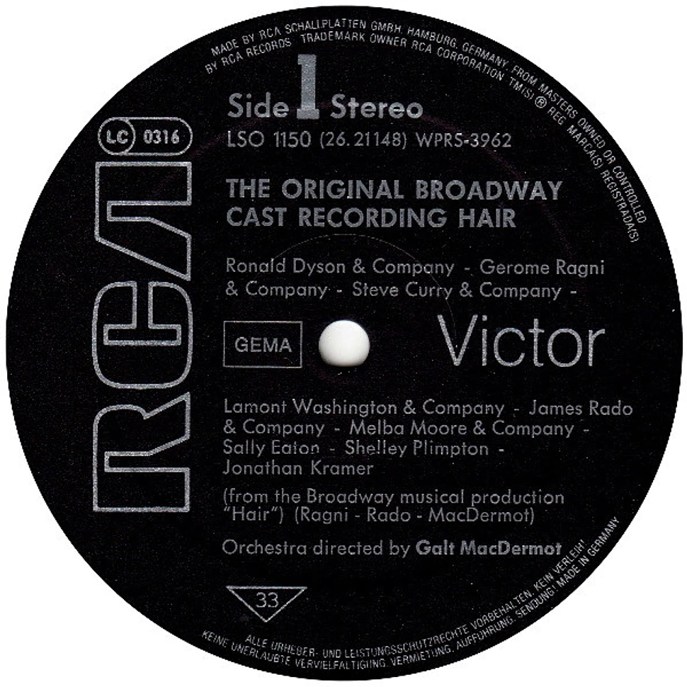 V.A. - Ultralan-Crinale Hair - The American Tribal Love-Rock Musical (The Original Broadway Cast Recording)