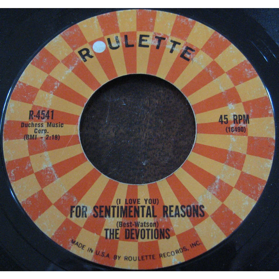 The Devotions - Rip Van Winkle / (I Love You) For Sentimental Reasons