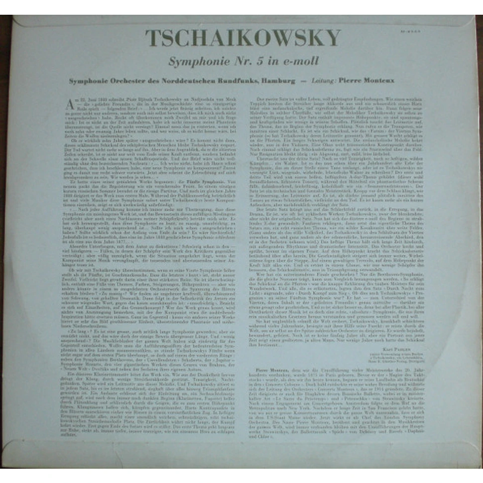 Pyotr Ilyich Tchaikovsky - Pierre Monteux dirigiert das NDR Sinfonieorchester - Symphonie Nr. 5