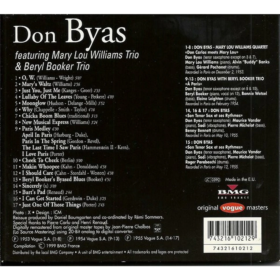 Don Byas Featuring Mary Lou Williams Trio & Beryl Booker Trio - Don Byas