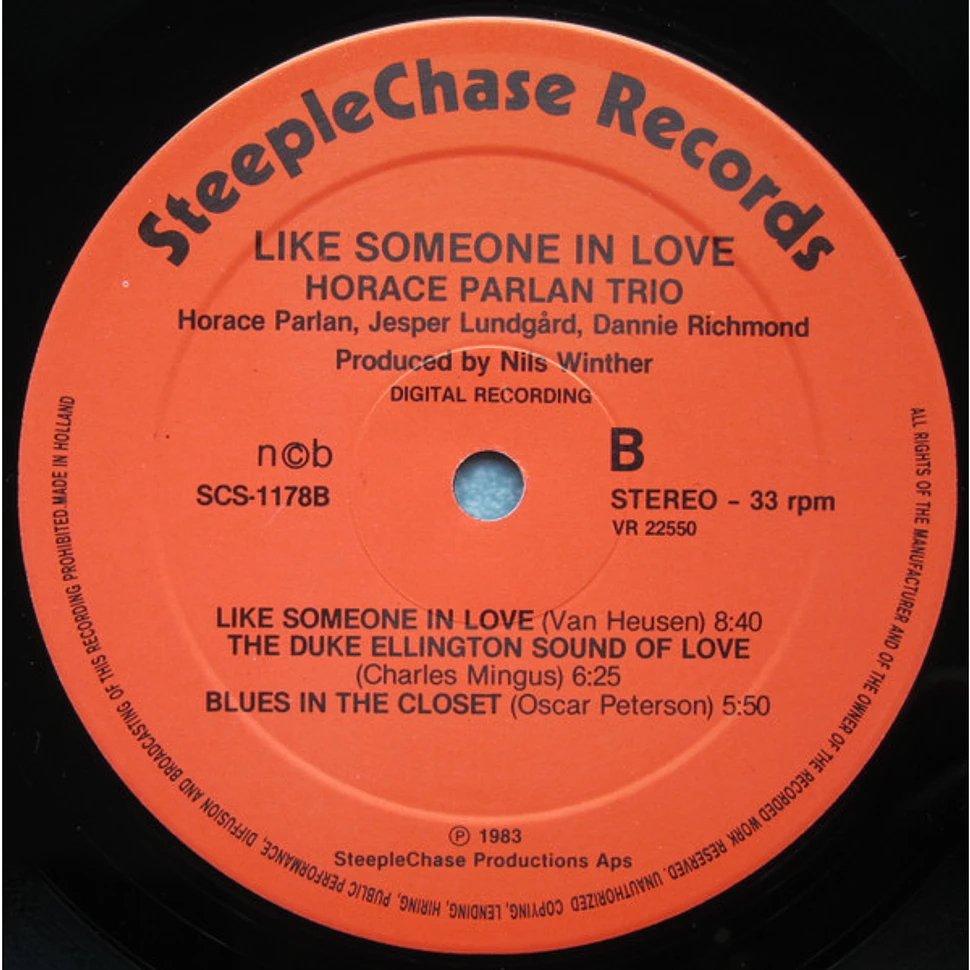 Horace Parlan Trio - Like Someone In Love