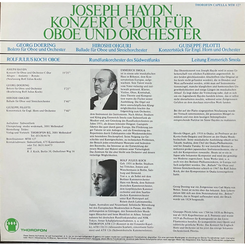 Joseph Haydn - Konzert C-Dur Fur Oboe Und Orchester