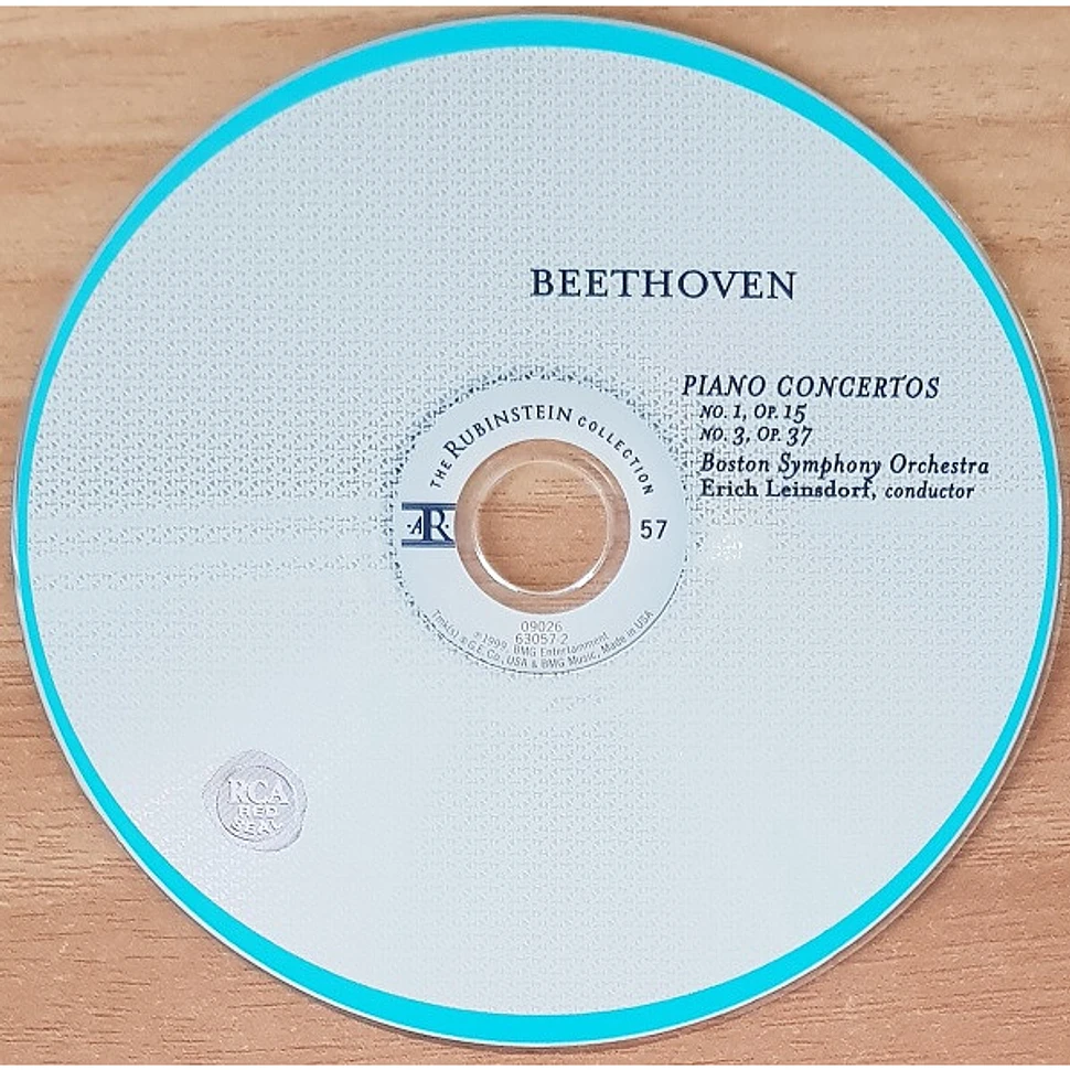 Ludwig van Beethoven, Arthur Rubinstein, Boston Symphony Orchestra , Erich Leinsdorf - Piano Concertos 1 And 3