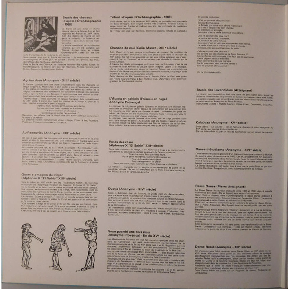 Les Musiciens De Provence - Vol. 3 - Musique Du Moyen-Age Et De La Renaissance - Instruments Anciens