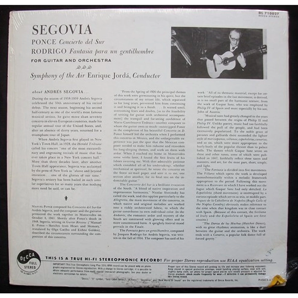 Andrés Segovia - Decca Gold Label Records Presents Segovia