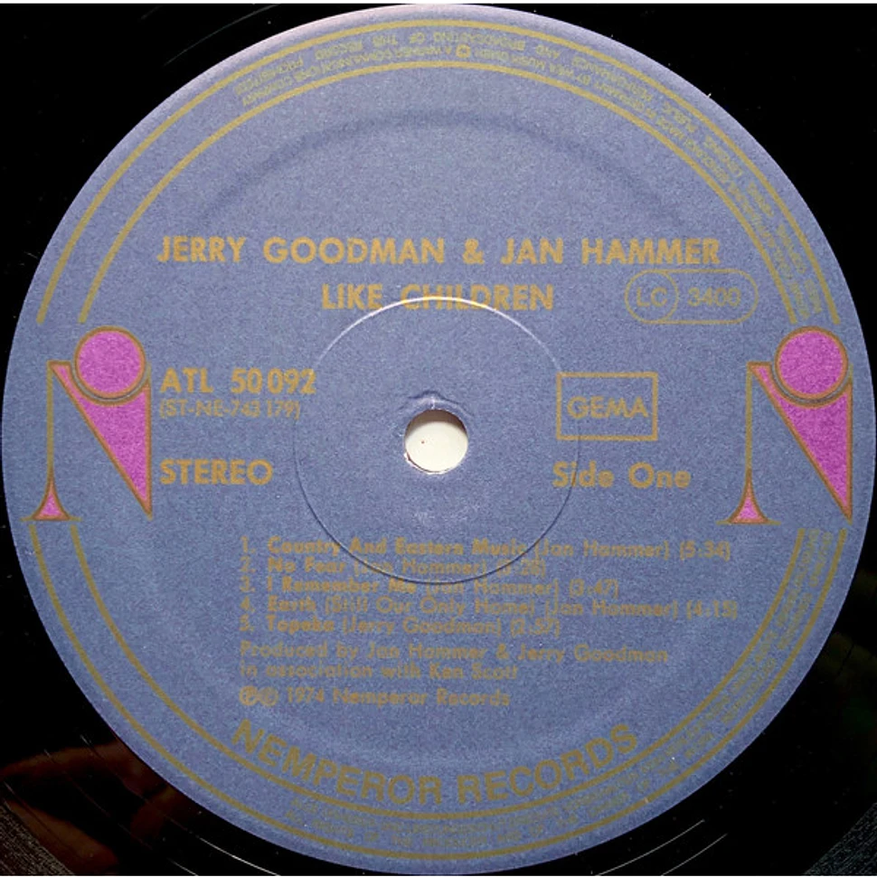 Jerry Goodman & Jan Hammer - Like Children