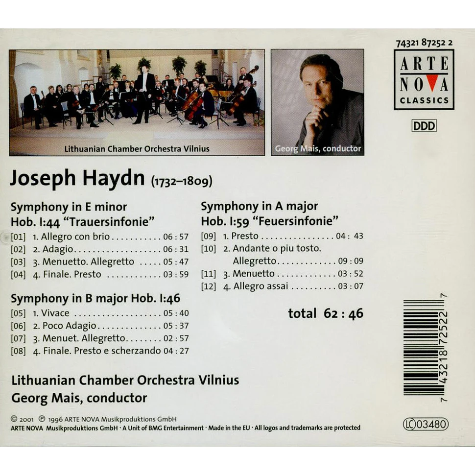 Joseph Haydn - Symphony 44,46,59