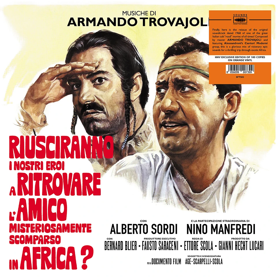 Armando Trovajoli - Riusciranno I Nostri Eroi A Ritrovare L'amico Misteriosamente Scomparso In Africa? HHV Exclusive Orange Vinyl Edition