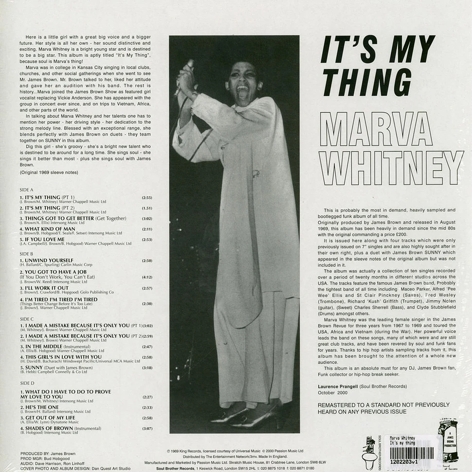 Marva Whitney - It's my thing