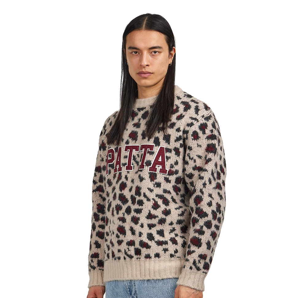 Patta - Leopard Brushed Knitted Sweater